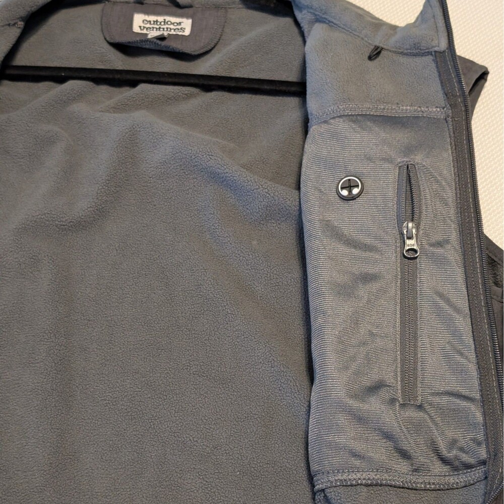 Outdoor Ventures Men's Sz 4XL Vest Outerwear, Lightweight Windproof Fleece-Line - Picture 6 of 12